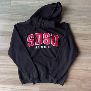 Champion SDSU San Diego State Alumni Embroidered Black Hoodie Size Medium